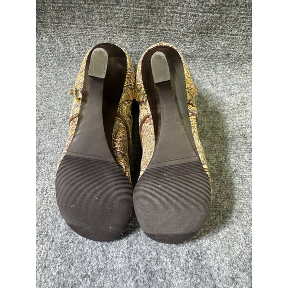 Mudd Aniston Womens Size 8M Brown Tapestry Lace-Up Ankle Boots - Picture 6 of 16